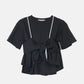 Flared Bow-Detail T-Shirt