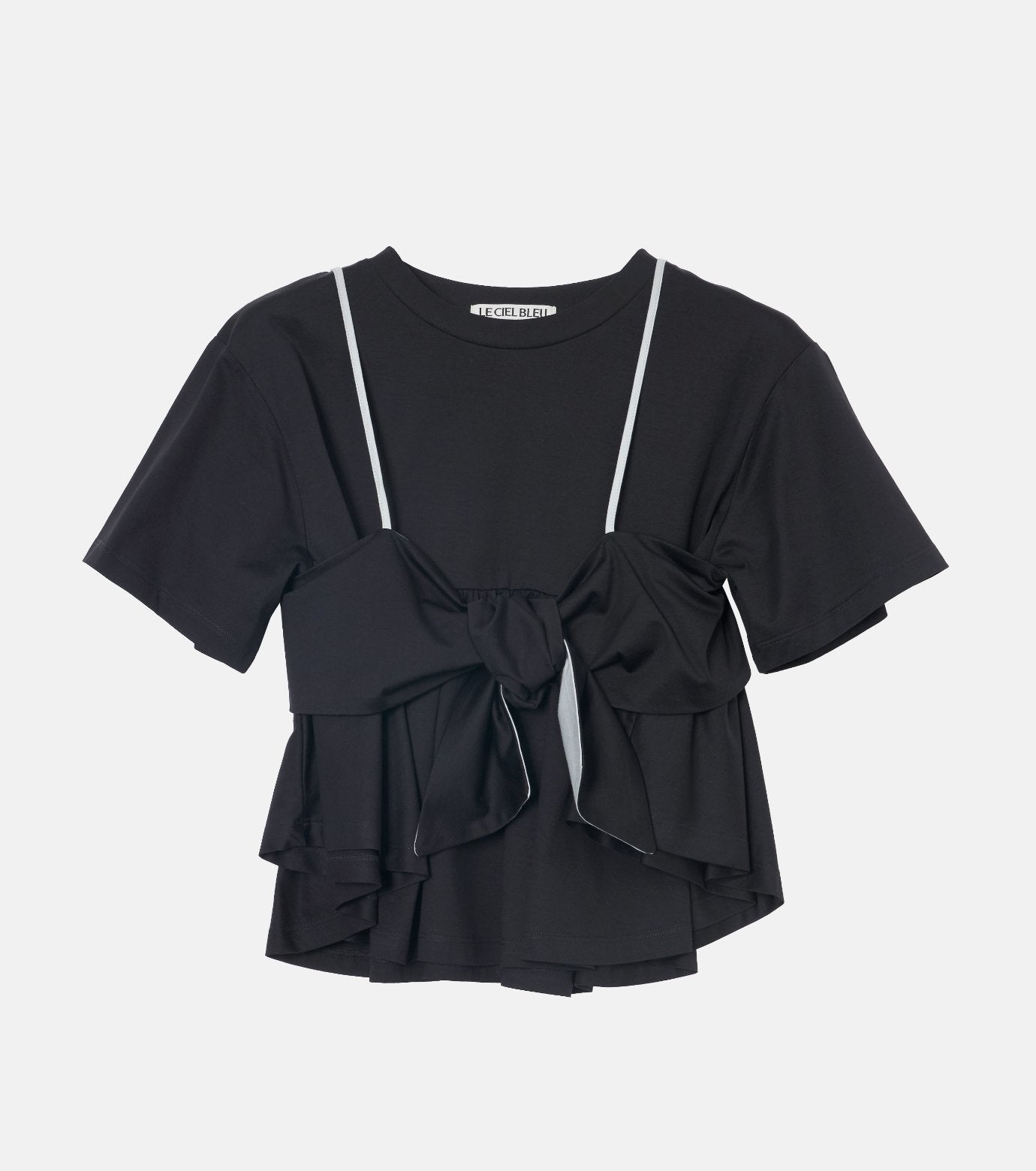 Flared Bow-Detail T-Shirt