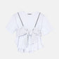 Flared Bow-Detail T-Shirt