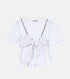 Flared Bow-Detail T-Shirt