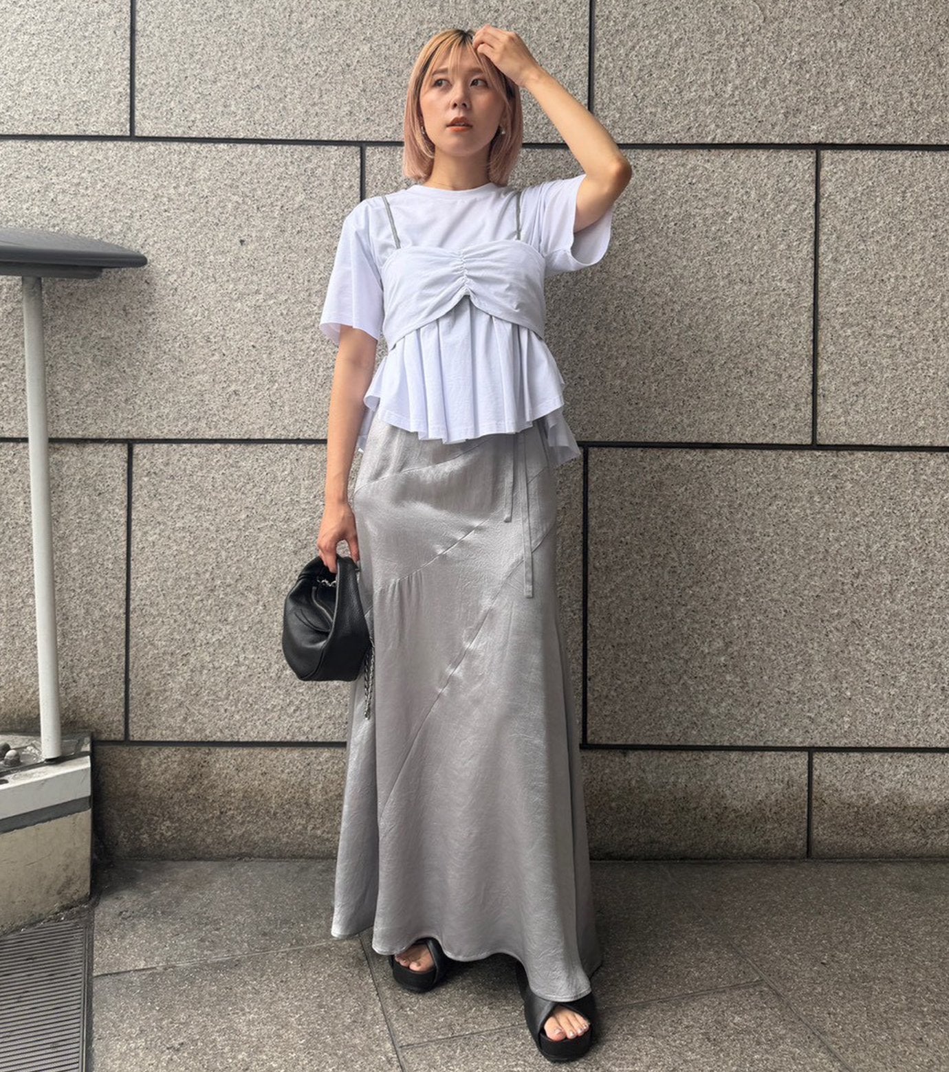 Flared Bow-Detail T-Shirt
