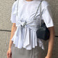 Flared Bow-Detail T-Shirt