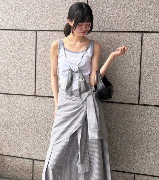 Contrast Trim Rib Tank