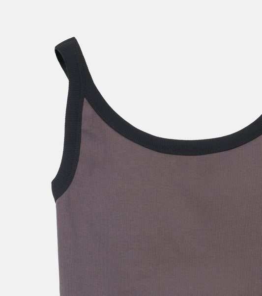 Contrast Trim Rib Tank