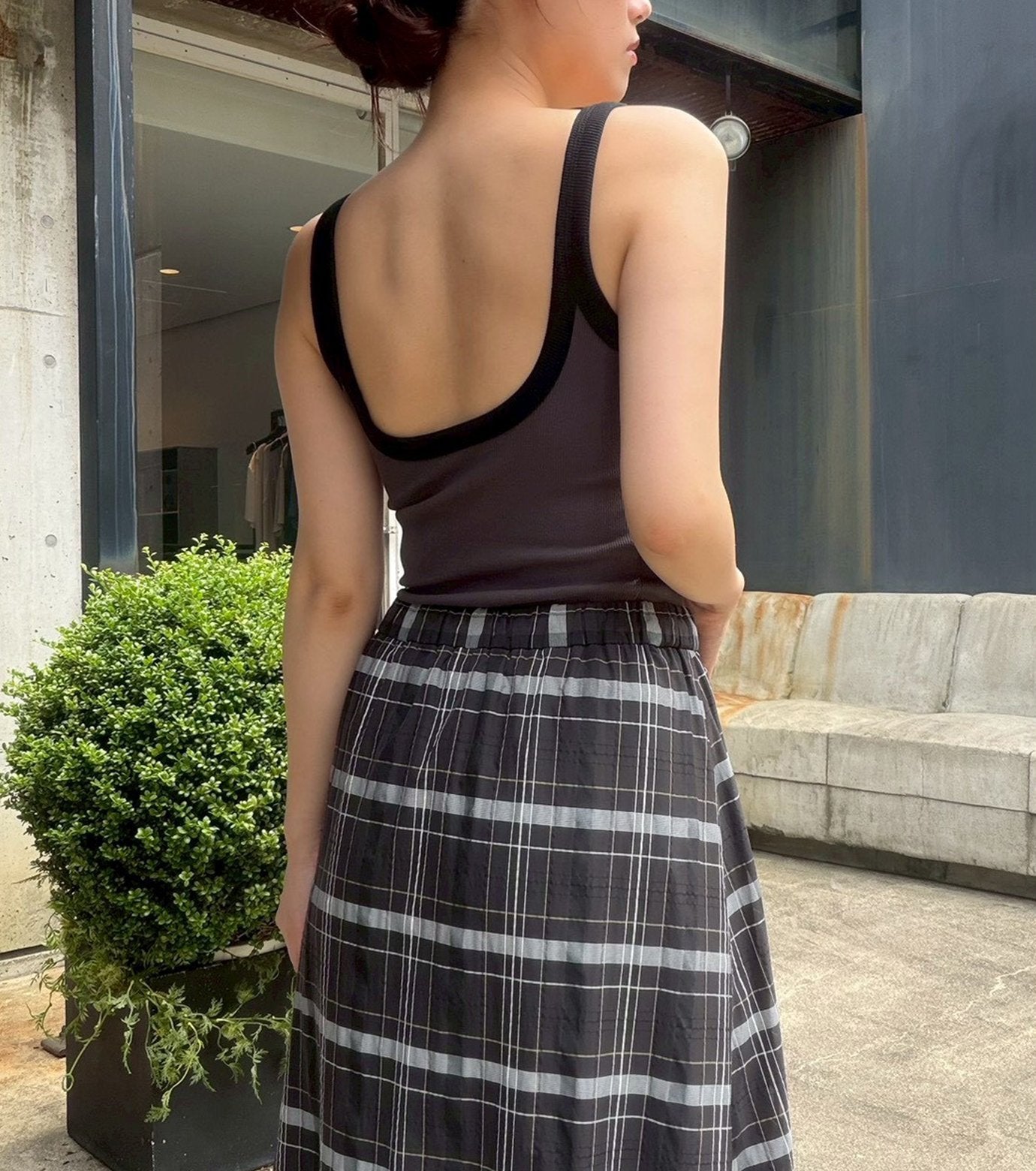 Contrast Trim Rib Tank