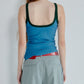 Contrast Trim Rib Tank
