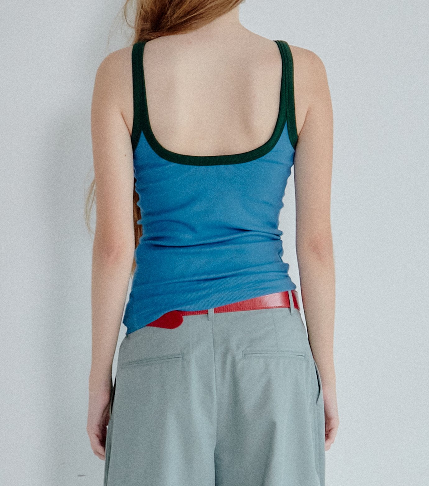 Contrast Trim Rib Tank