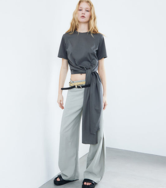Tie-Detail T-Shirt