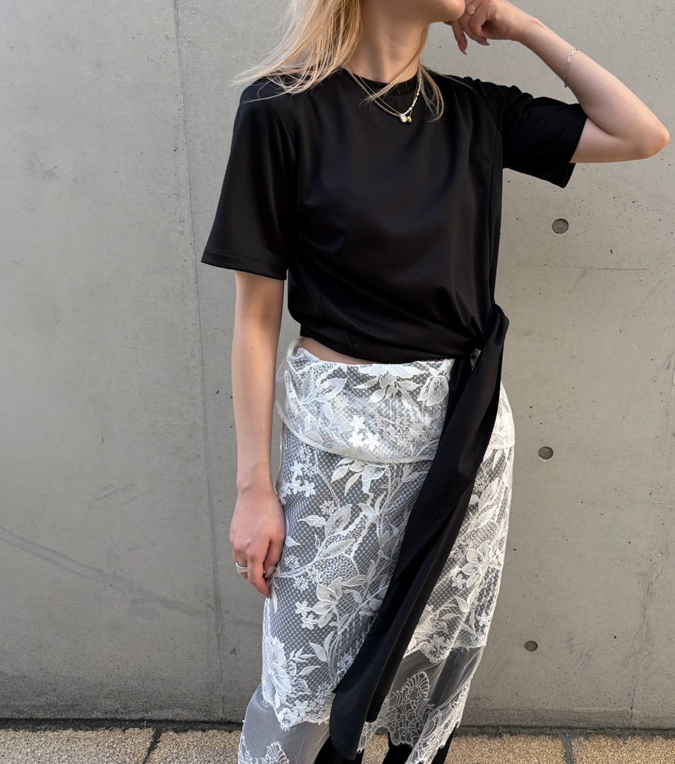 Tie-Detail T-Shirt