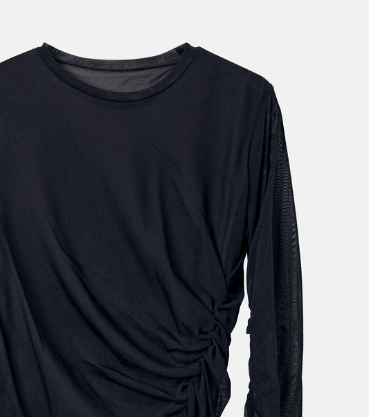 Ruched Tulle Top