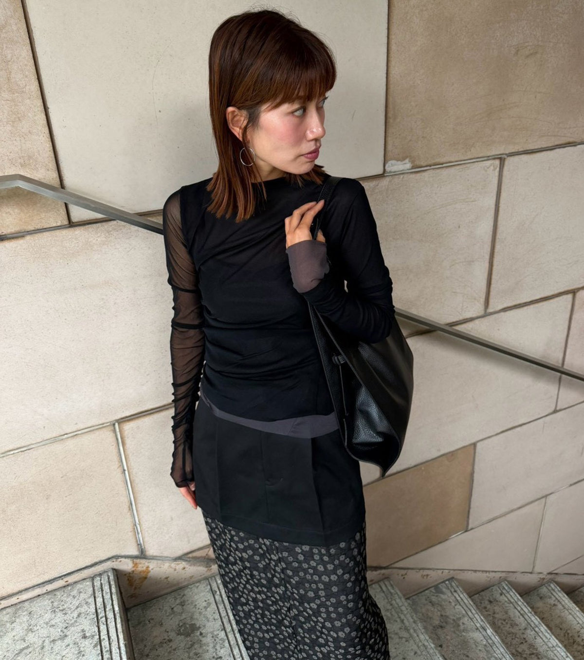 Ruched Tulle Top