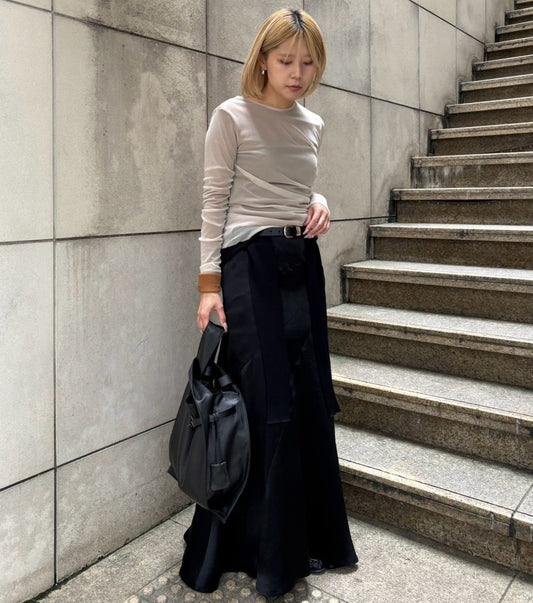 Ruched Tulle Top