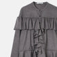 Wool Jersey Ruffle Top