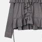 Wool Jersey Ruffle Top