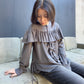Wool Jersey Ruffle Top