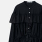 Wool Jersey Ruffle Top