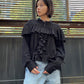 Wool Jersey Ruffle Top