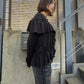 Wool Jersey Ruffle Top