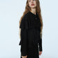 Wool Jersey Ruffle Top