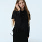 Wool Jersey Ruffle Top