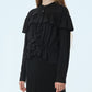 Wool Jersey Ruffle Top