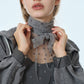 Embroidered Tulle Bow Tie Top