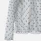 Embroidered Tulle Bow Tie Top