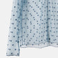 Embroidered Tulle Bow Tie Top