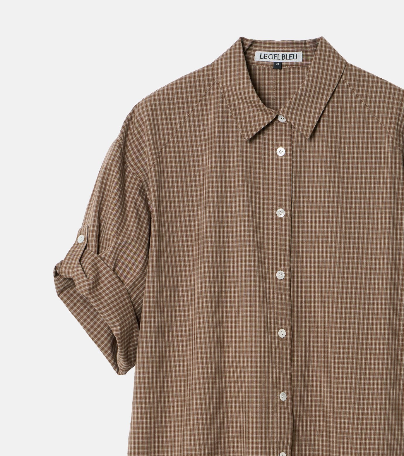 Checked Roll-Up Sleeve Shirt