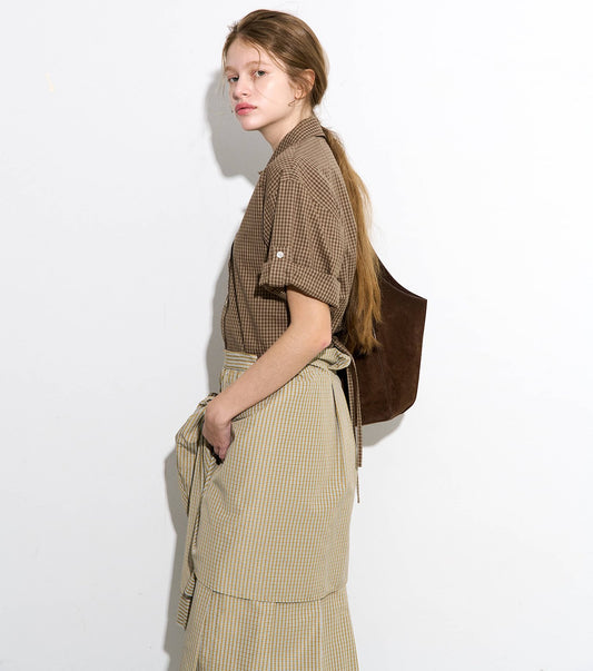 Checked Roll-Up Sleeve Shirt