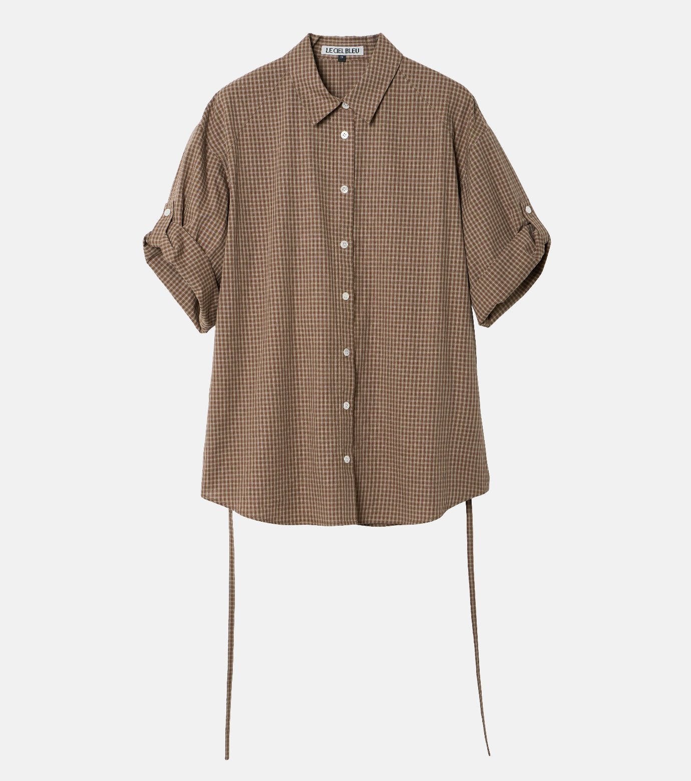 Checked Roll-Up Sleeve Shirt