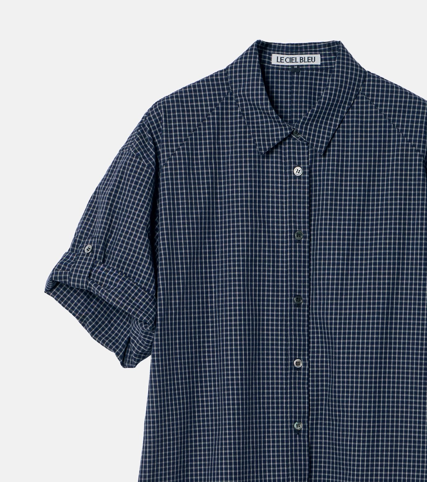 Checked Roll-Up Sleeve Shirt