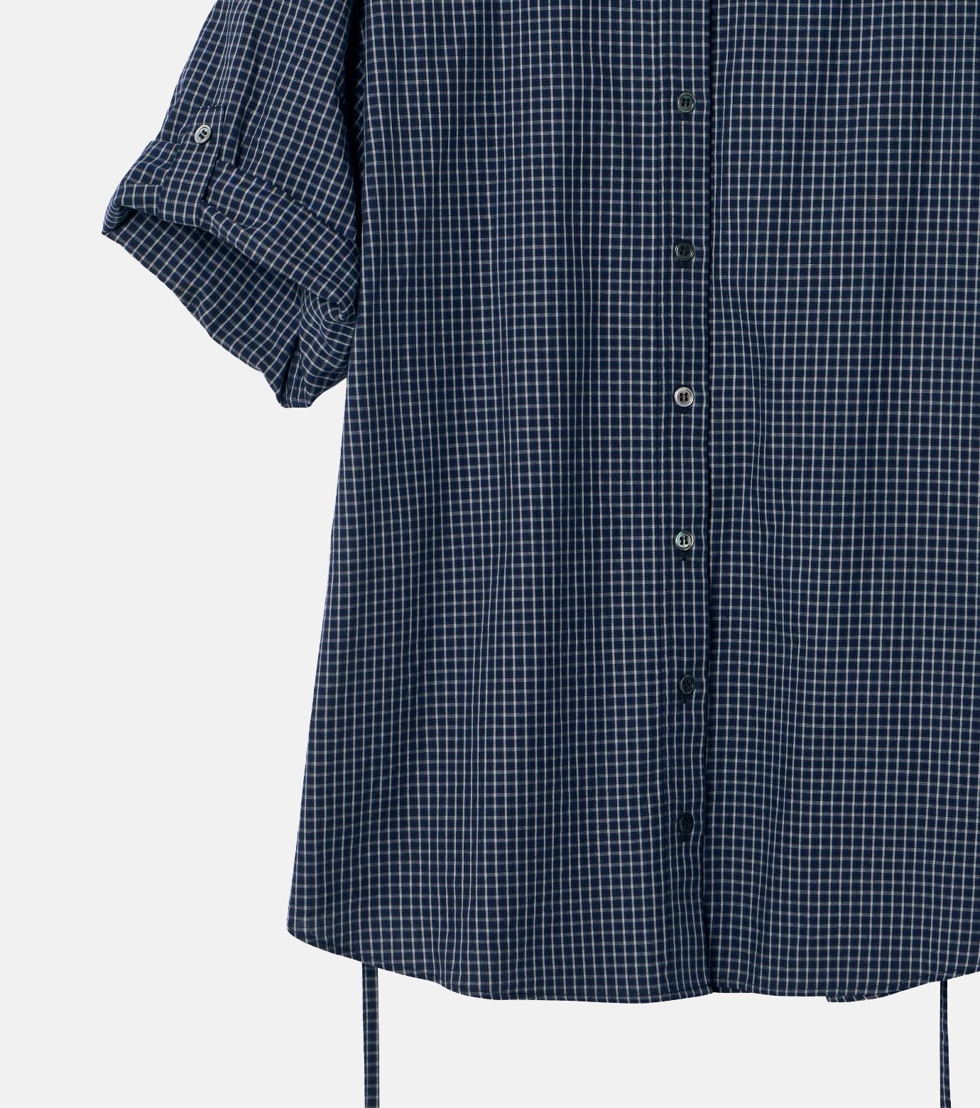 Checked Roll-Up Sleeve Shirt