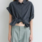 Checked Roll-Up Sleeve Shirt