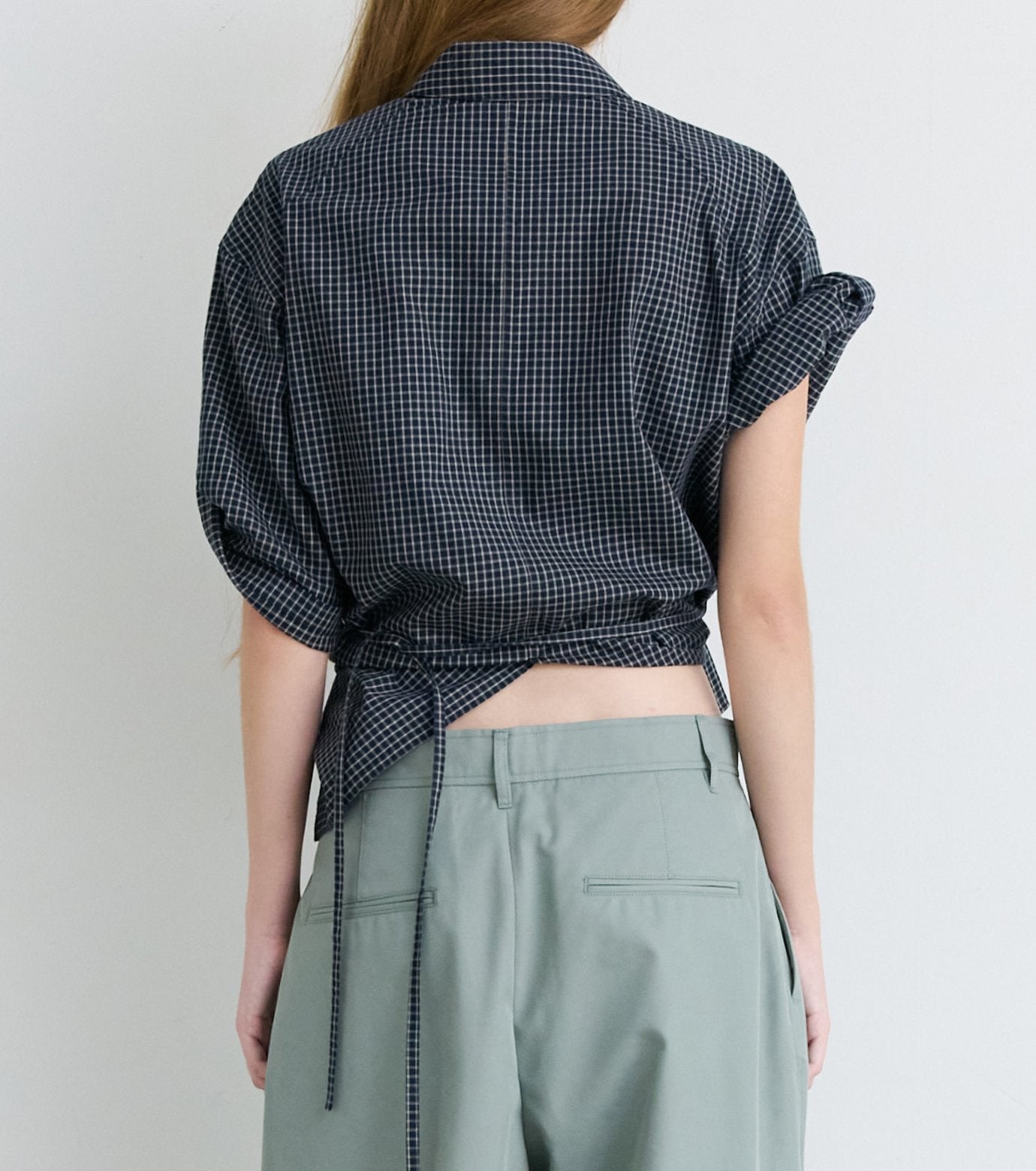 Checked Roll-Up Sleeve Shirt