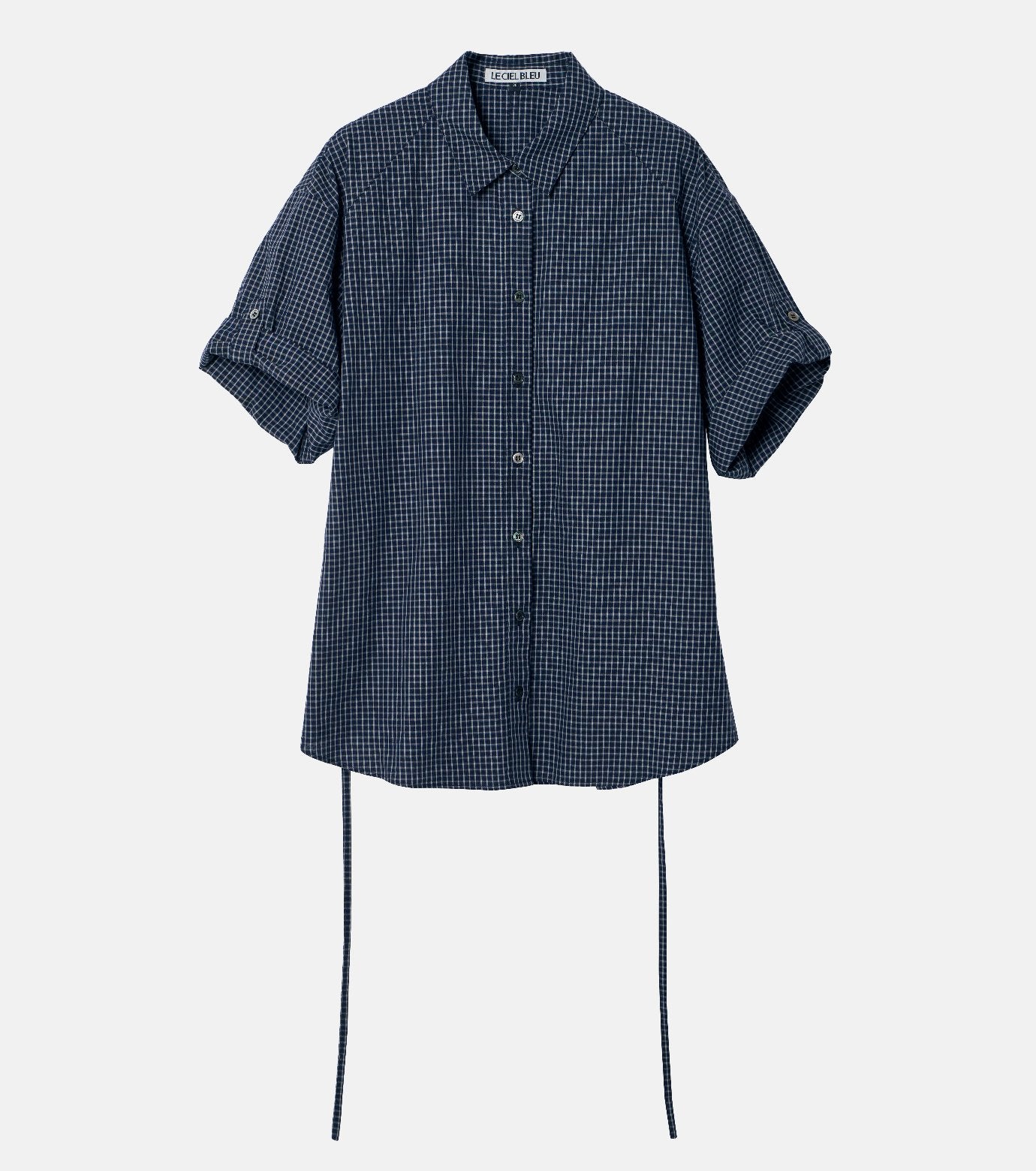Checked Roll-Up Sleeve Shirt