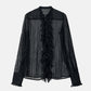 Lace Ruffle Detail Blouse