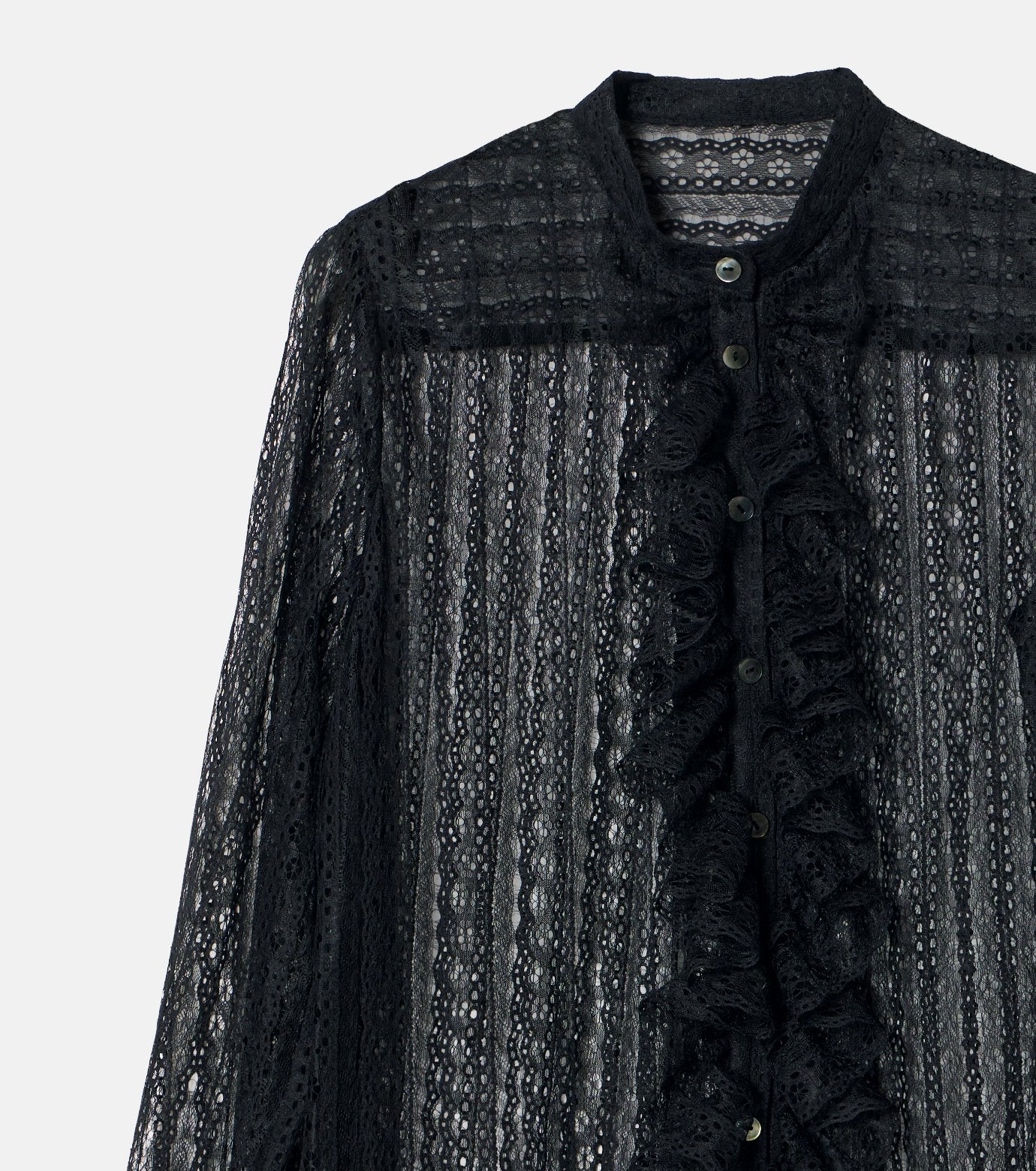 Lace Ruffle Detail Blouse