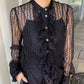 Lace Ruffle Detail Blouse