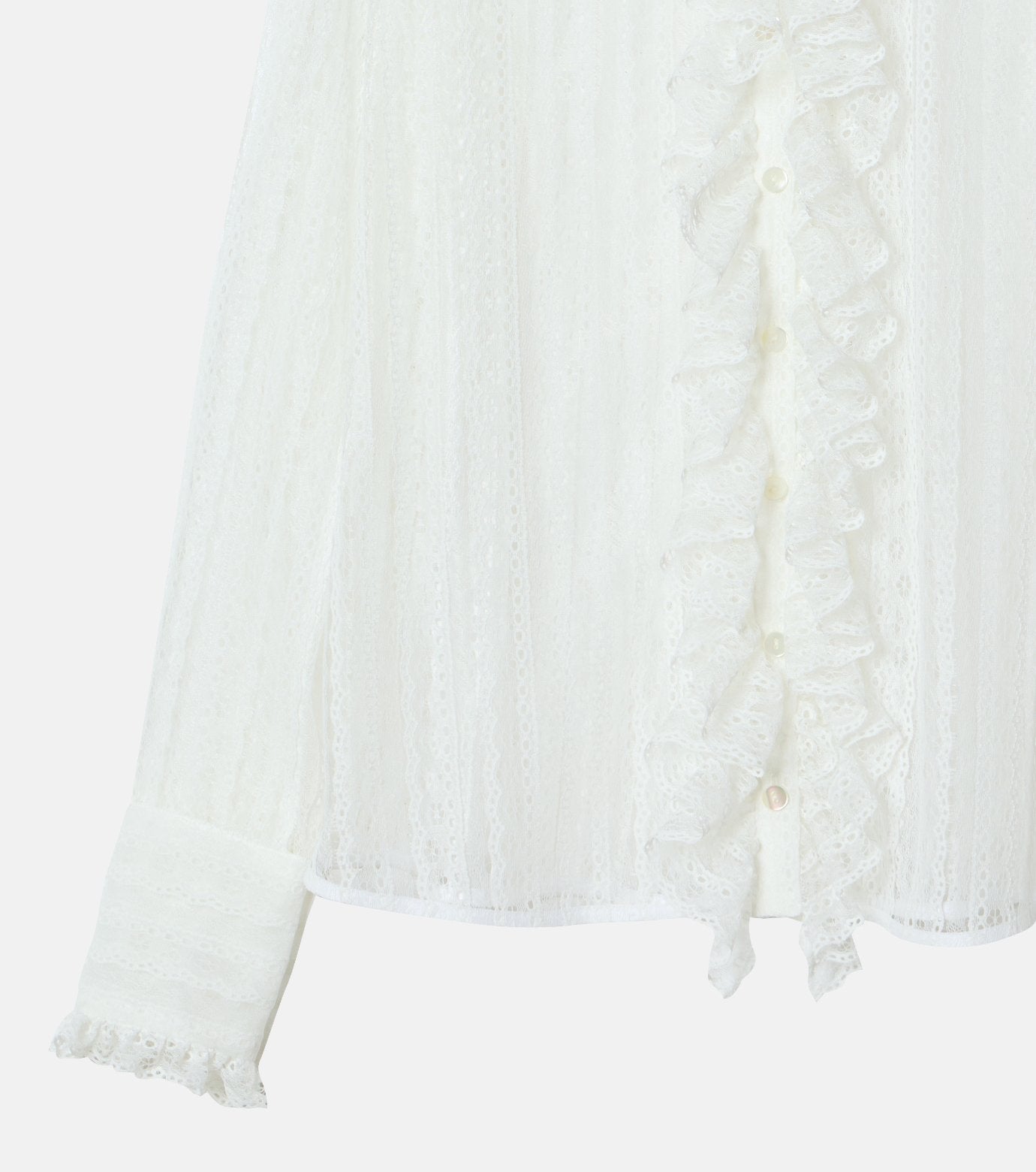 Lace Ruffle Detail Blouse