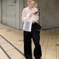 Lace Ruffle Detail Blouse