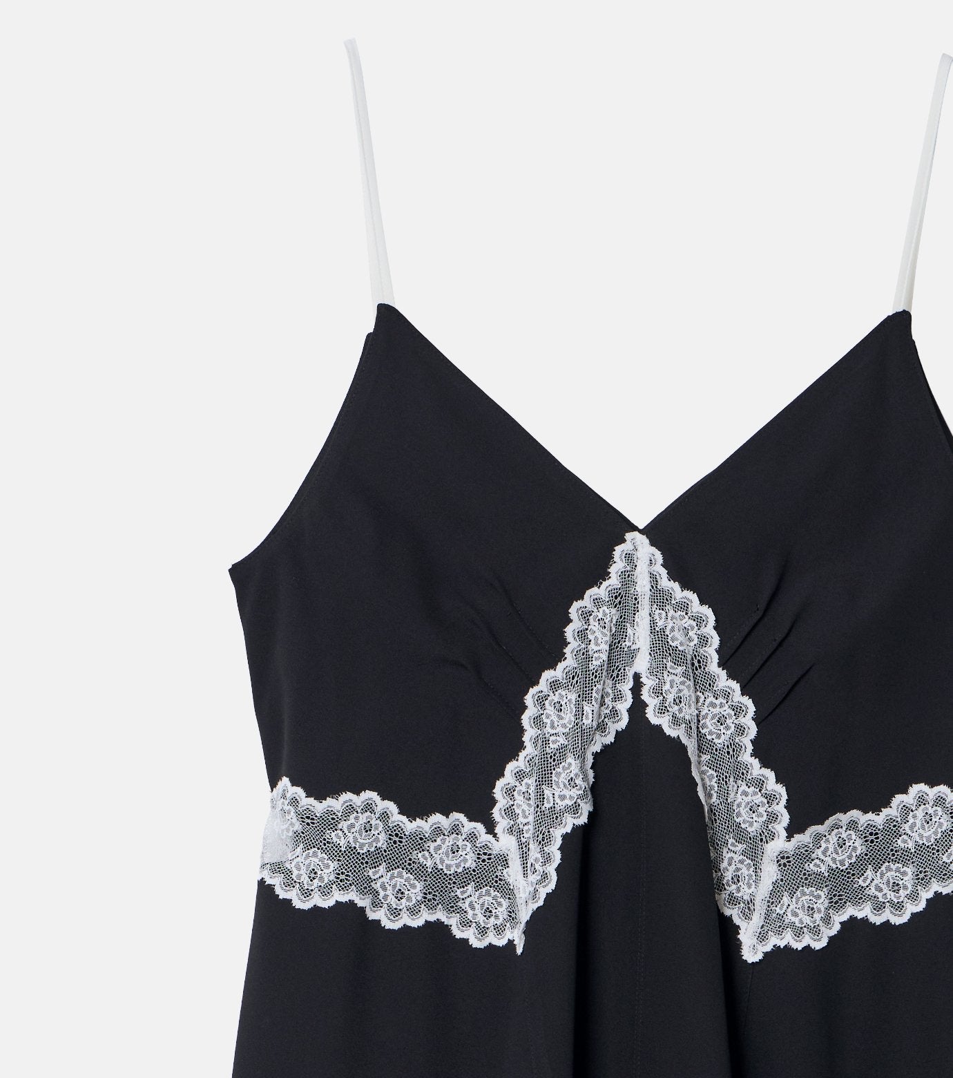 Lace-Trim Georgette Cami Top