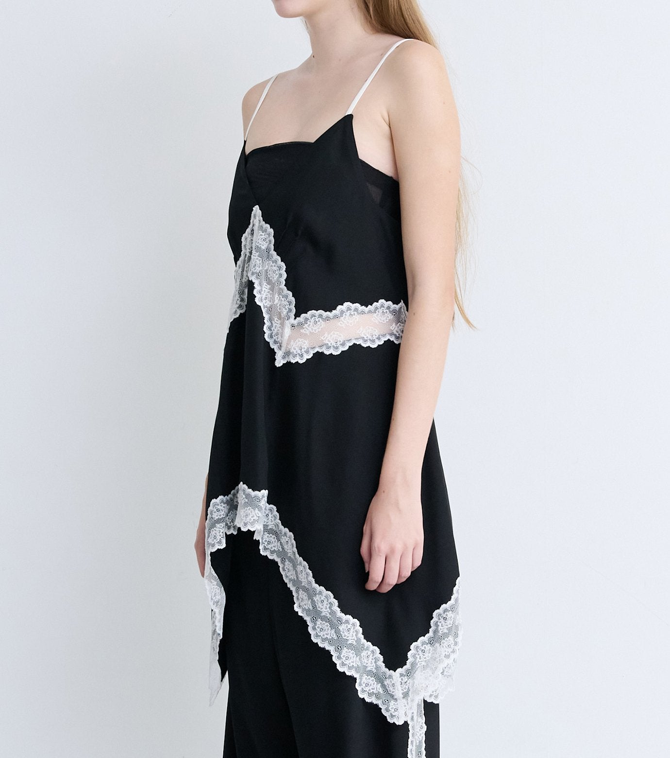 Lace-Trim Georgette Cami Top