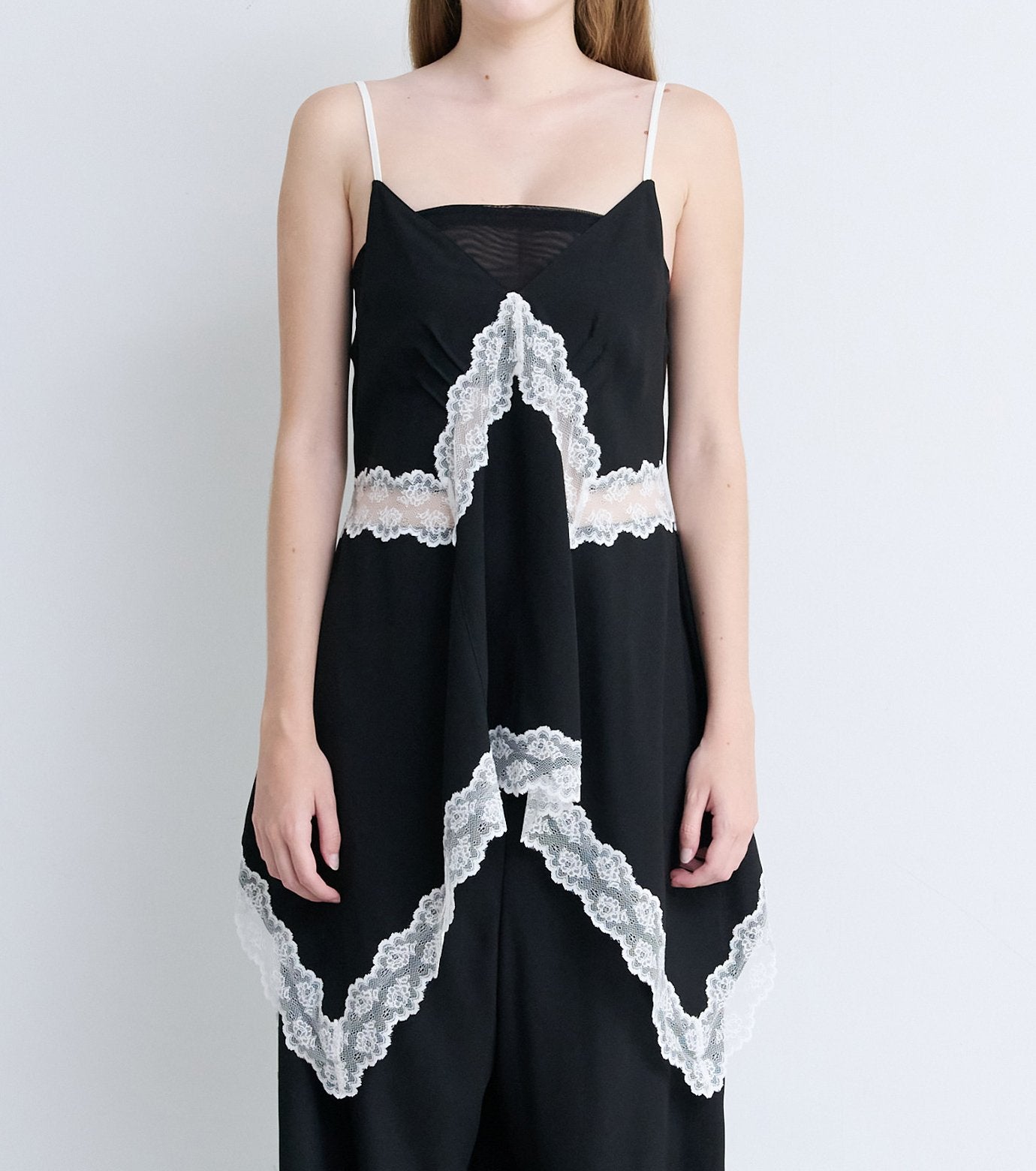 Lace-Trim Georgette Cami Top