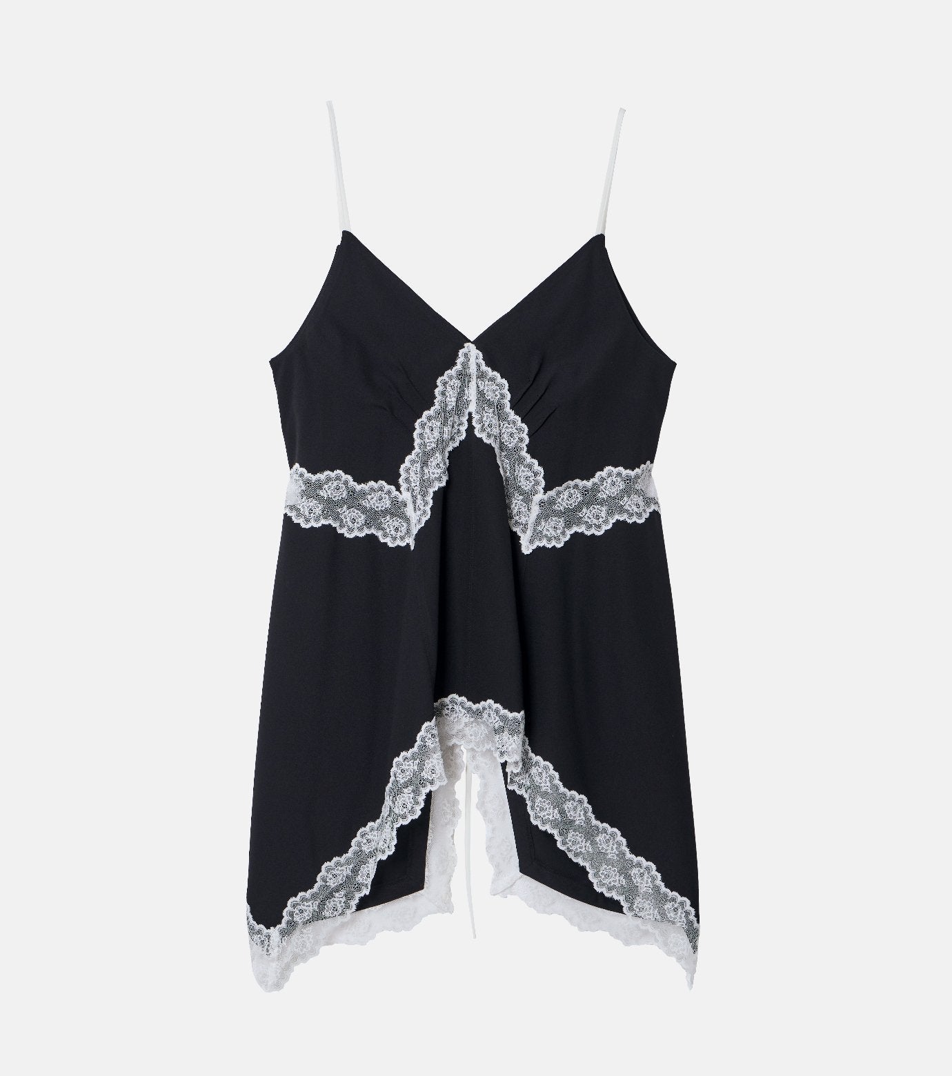 Lace-Trim Georgette Cami Top