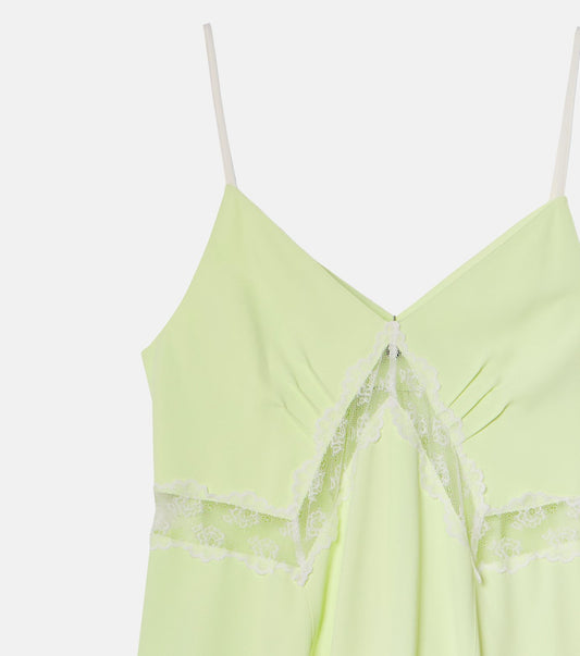Lace-Trim Georgette Cami Top