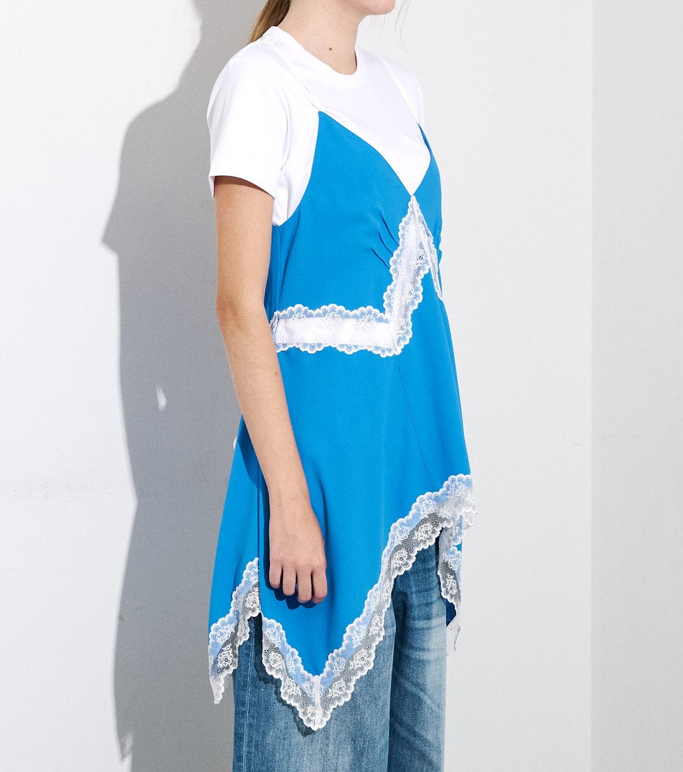 Lace-Trim Georgette Cami Top