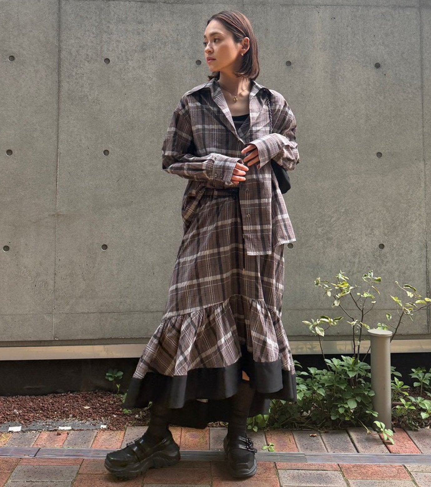 Sheer Plaid Shirt