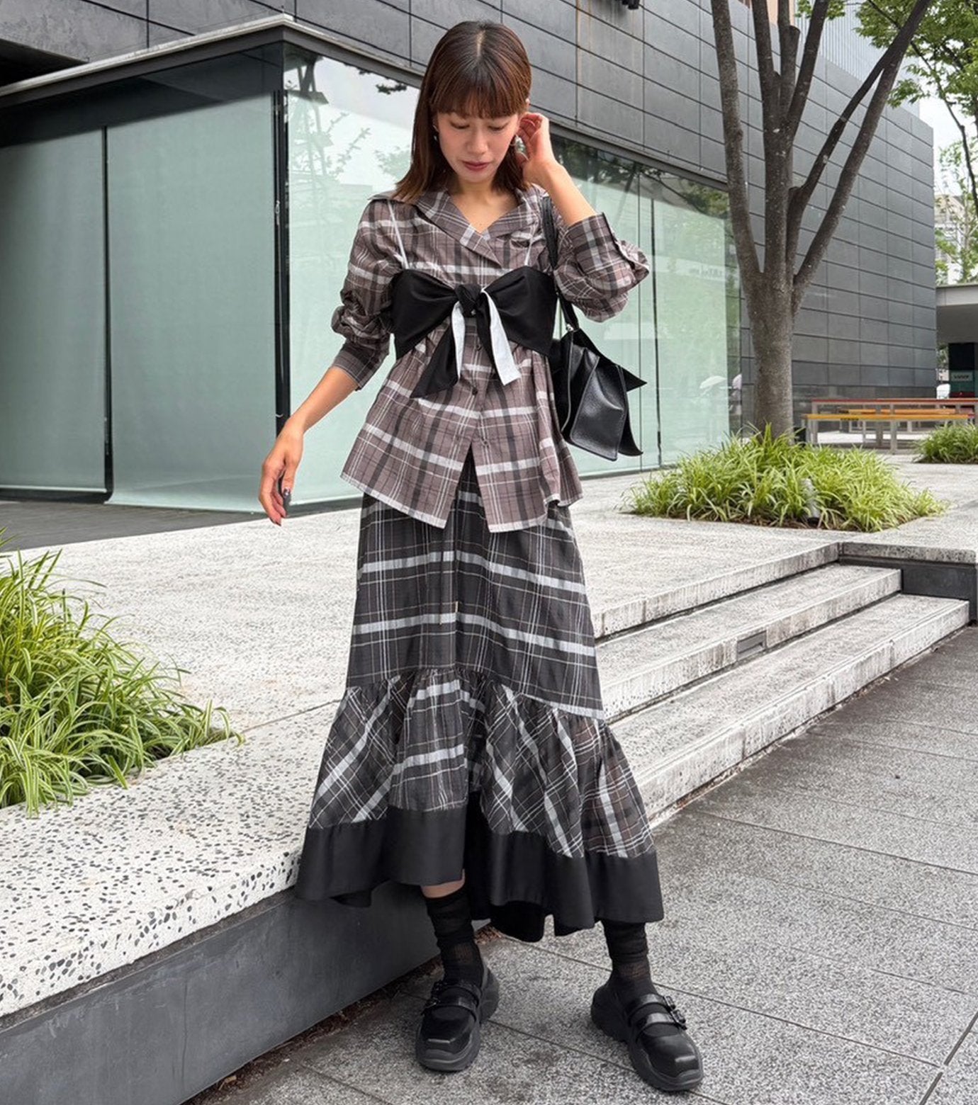 Sheer Plaid Shirt