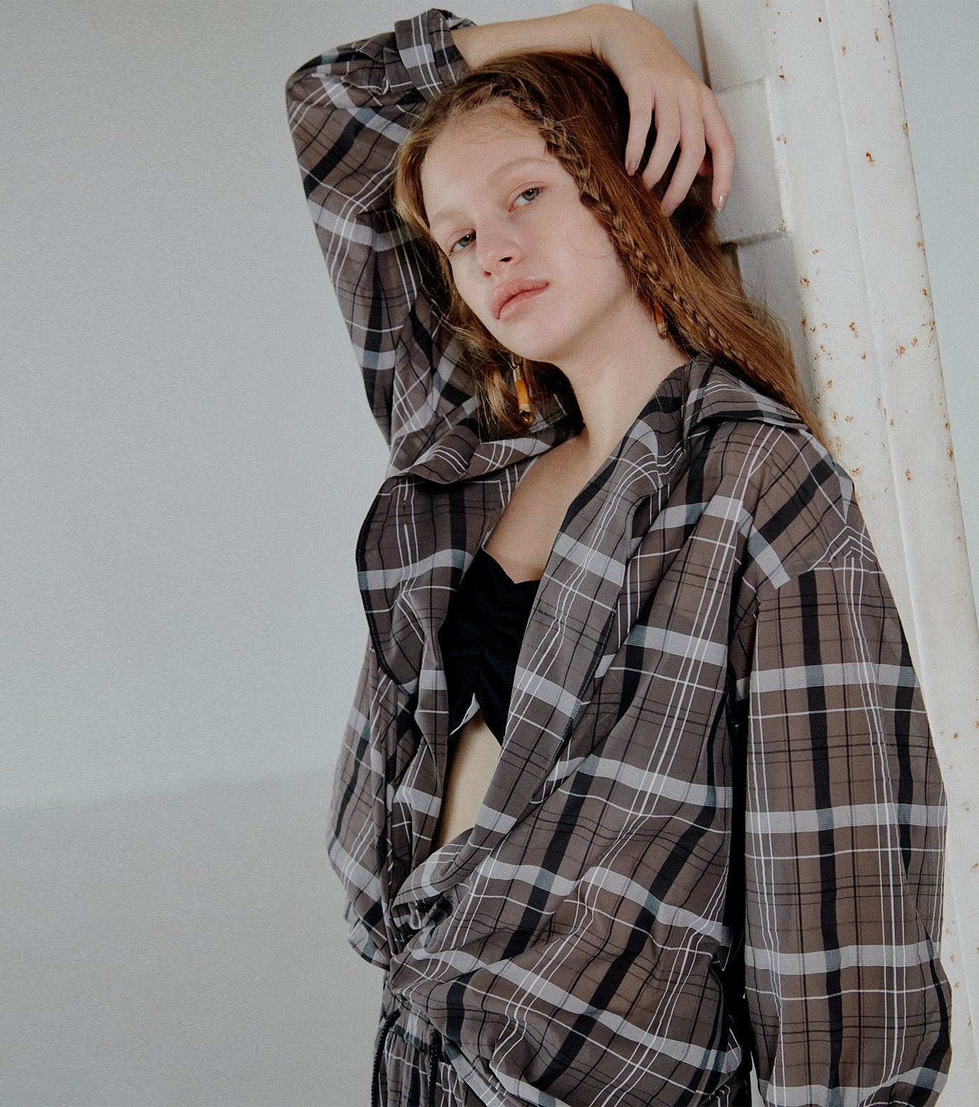Sheer Plaid Shirt